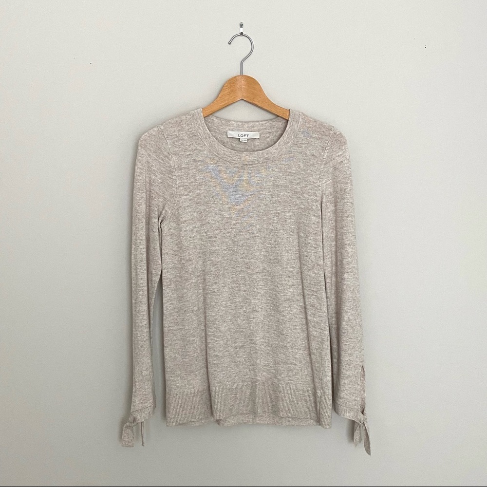 Ann Taylor Loft Tie Sleeve Sweater